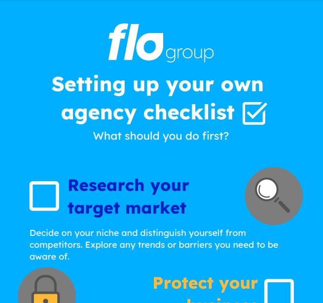 Infographic - setting up your own agency checklist